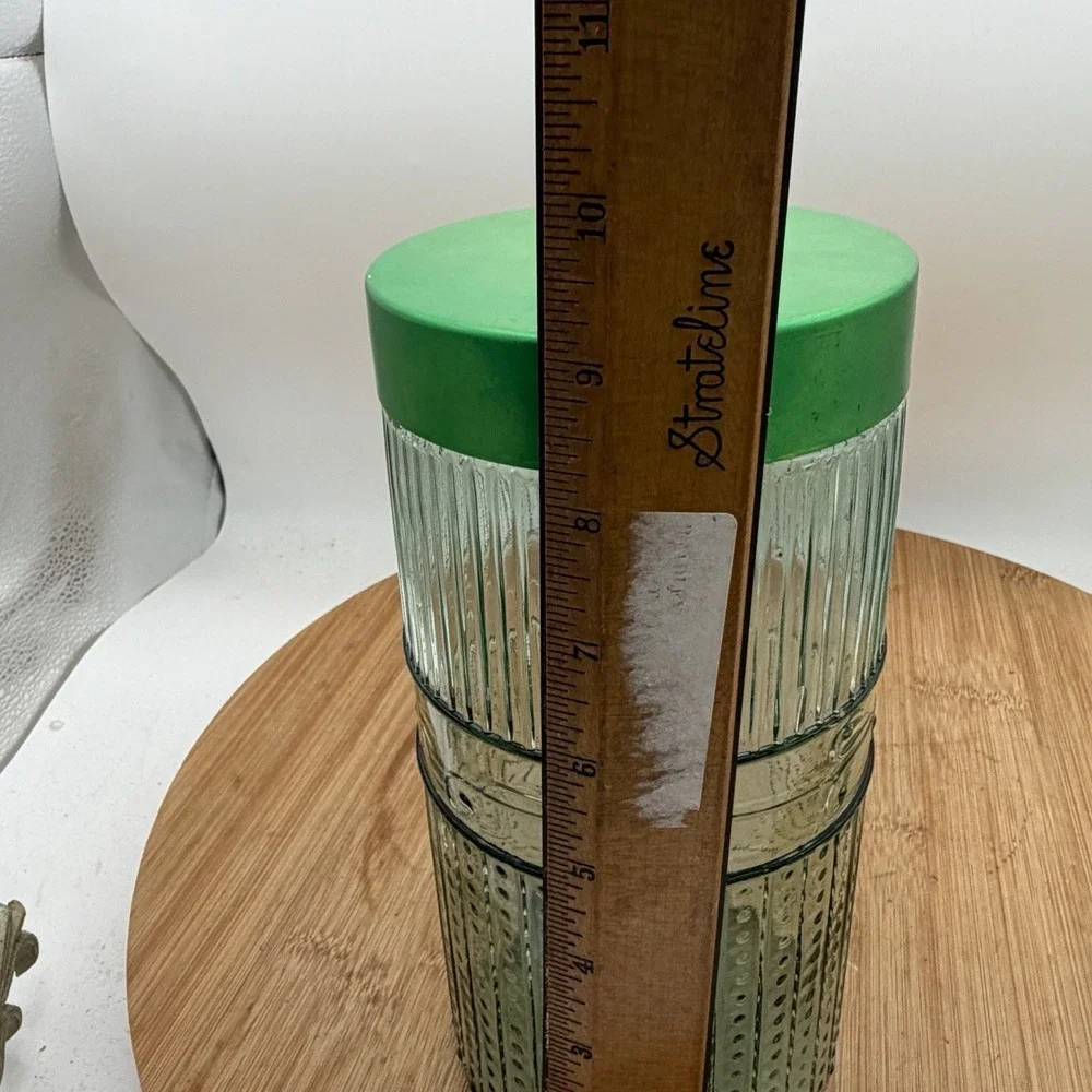Ribbed Hoosier Style‎ Cabinet Jar Cannister 9 1/8